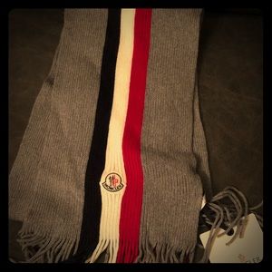 Moncler Striped Virgin Wool Scarf